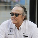 Mansour Ojjeh on the pit wall.