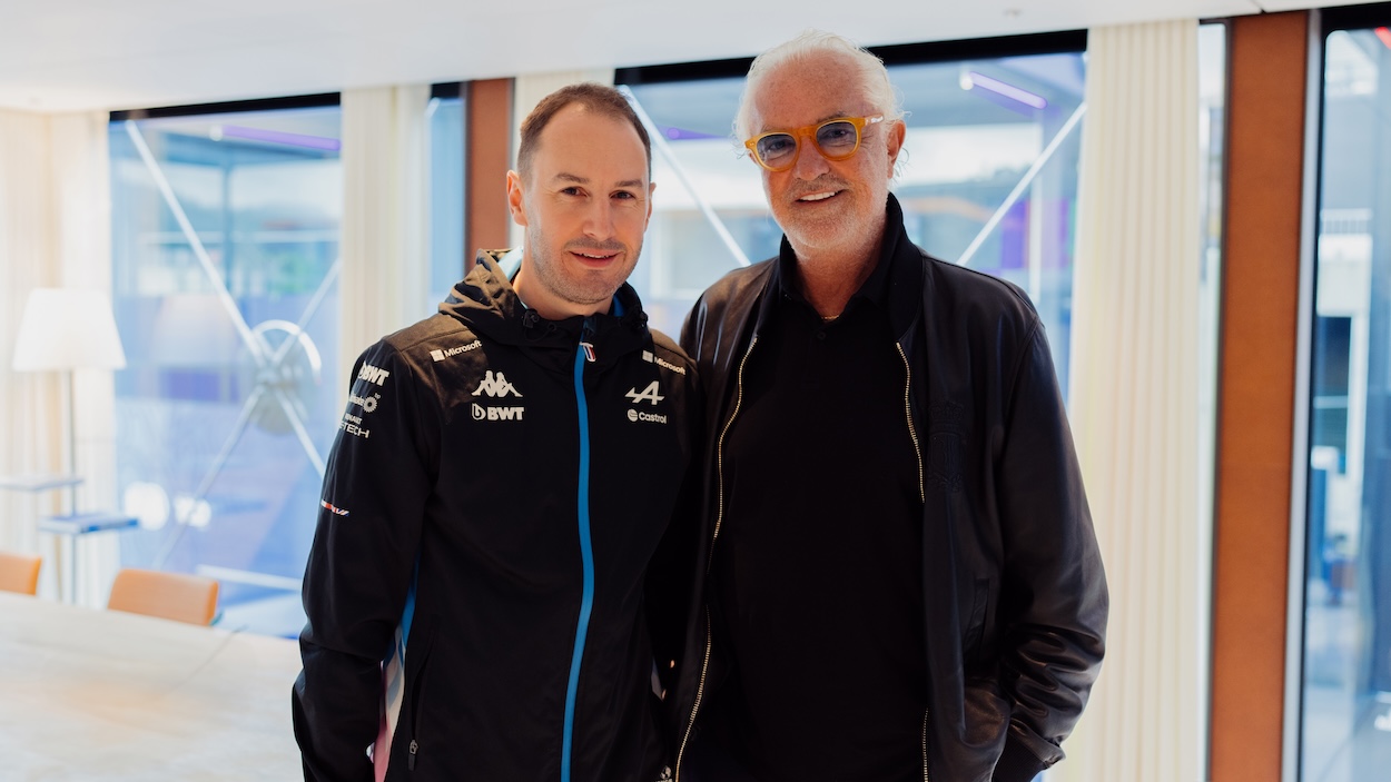 Oliver Oakes and Flavio Briatore